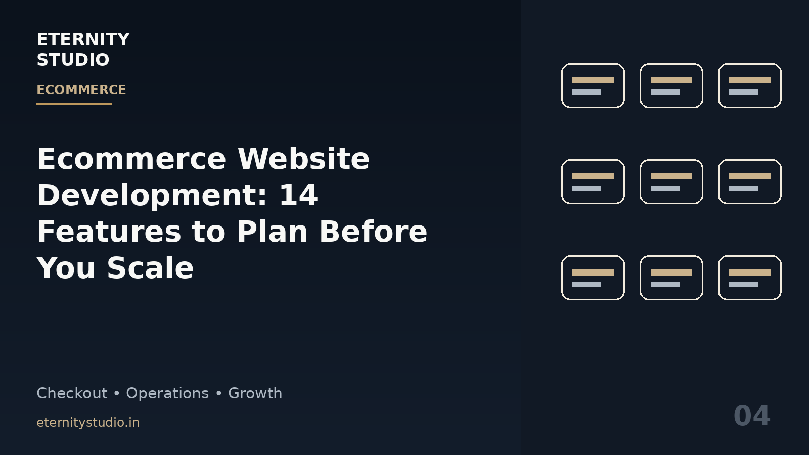Ecommerce Website Development: 14 Features to Plan Before You Scale Online Sales